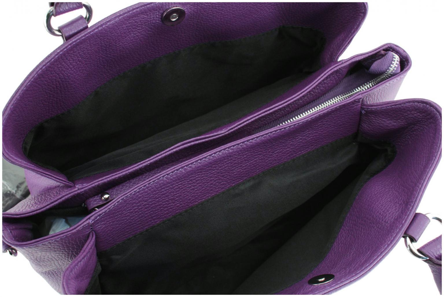 Caleidos Kurzgrifftasche schwarzes Leder Webgurt