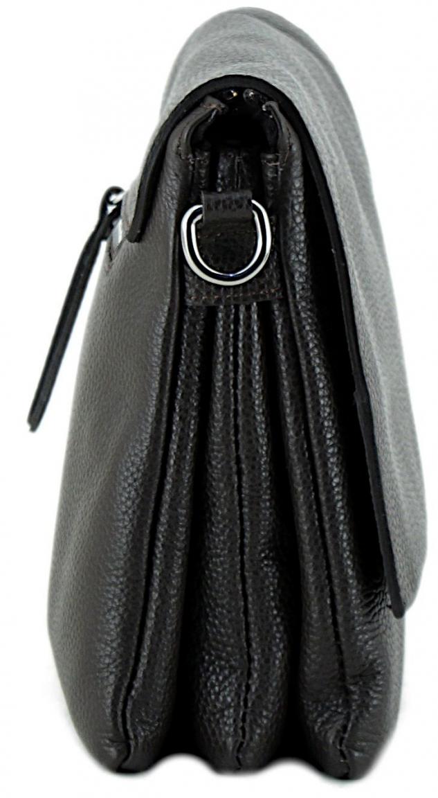 Caleidos klassische Ledertasche Castoro Mittelbraun Made in Italy