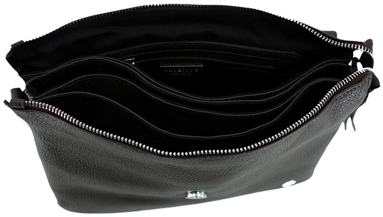 Caleidos klassische Ledertasche Castoro Mittelbraun Made in Italy