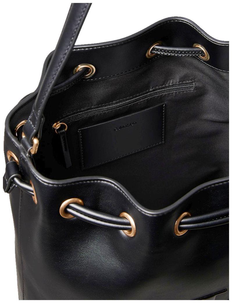 Calvin Klein Bucket Bag Raised CK Large Black