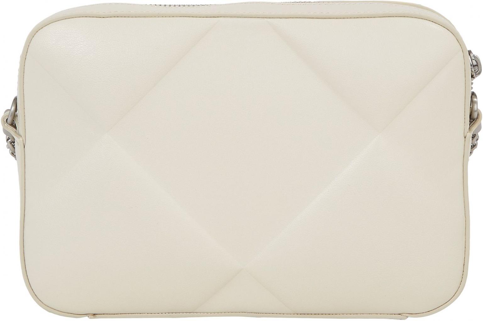 Calvin Klein Camera Bag Ecru Quilt Damentasche Metallkette