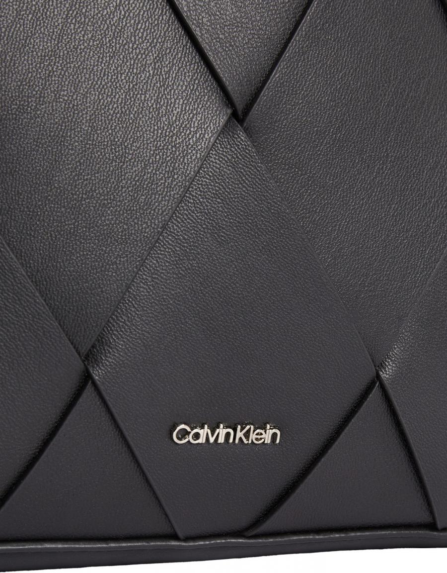 Calvin Klein Crossovertasche Small Woven Square schwarz