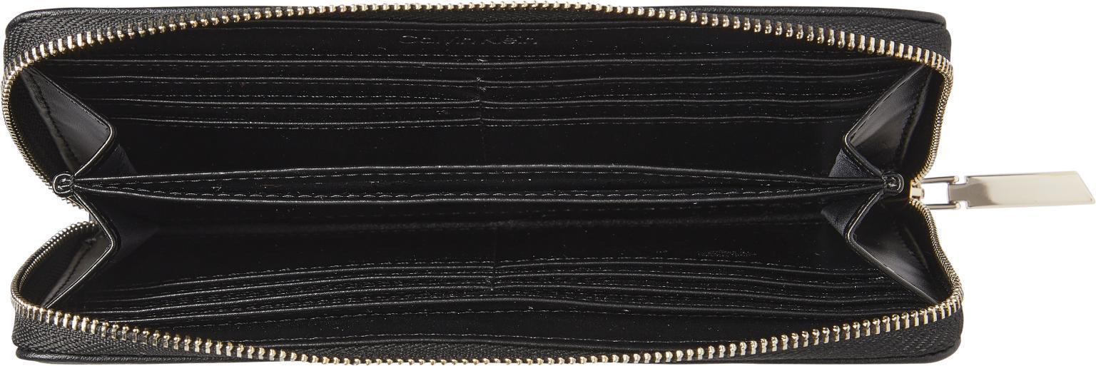 Calvin Klein Damenbörse CK Black RE-Lock Slim Z/A Wallet LG Perf. Schwarz