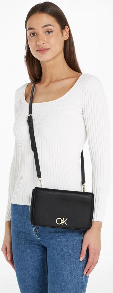 Calvin Klein Double Schultertasche Re-Lock schwarz Gusett