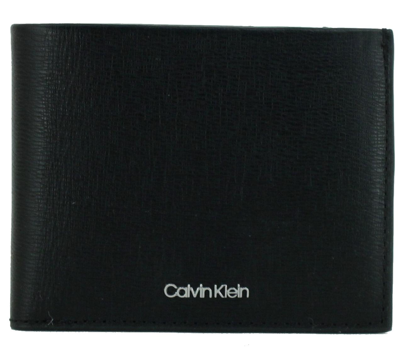 Calvin Klein Herrenbrieftasche schwarz Median Bifold Münzfach