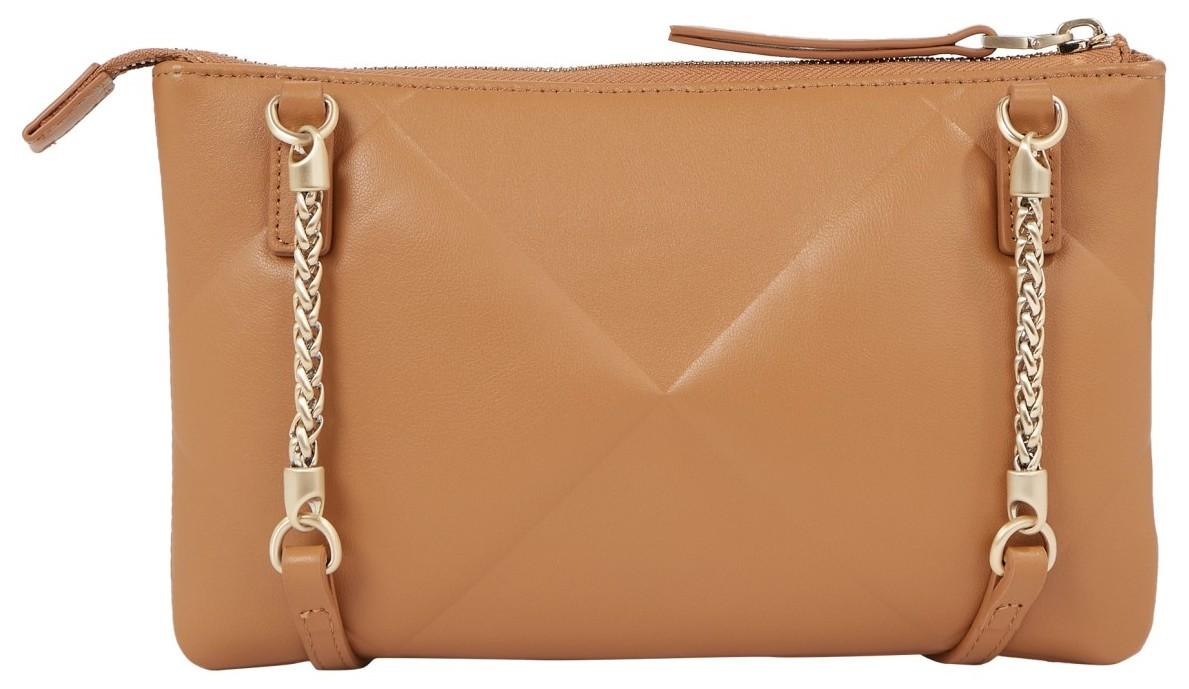 Calvin Klein Re-Lock Quilt Crossbody Pochette mit Kettenhenkel hellbraun