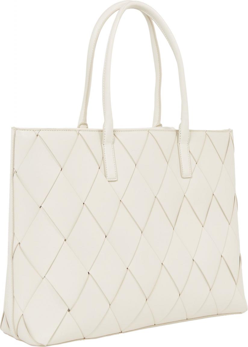 Calvin Klein Shopper Woven Medium Chalk
