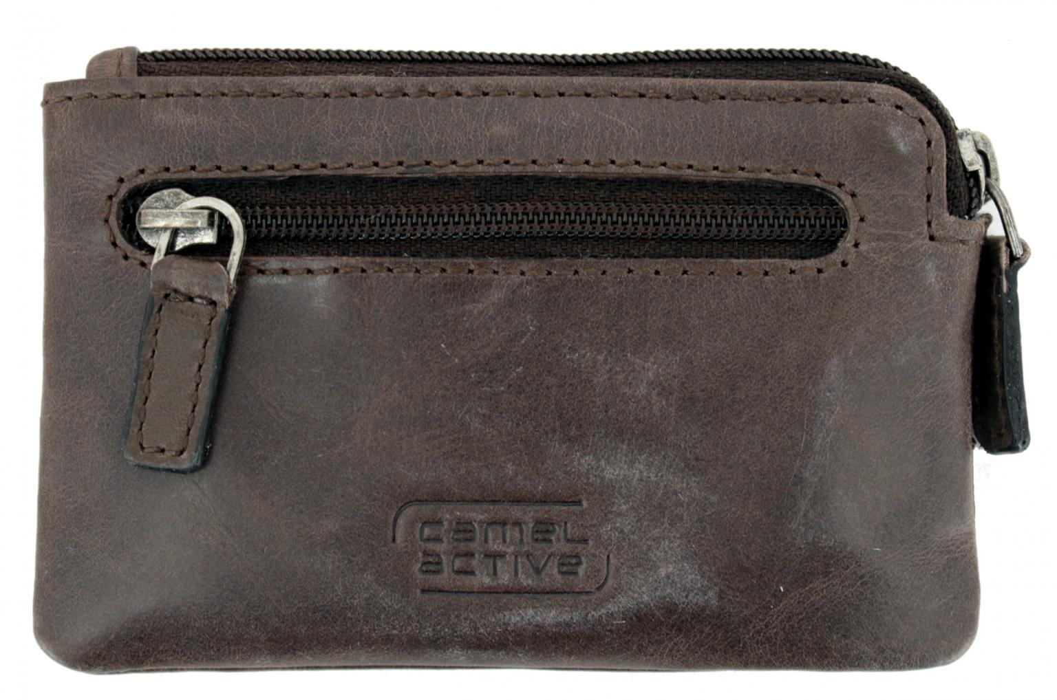 Camel Actice breite Schlüsseltasche Panama Leder Braun