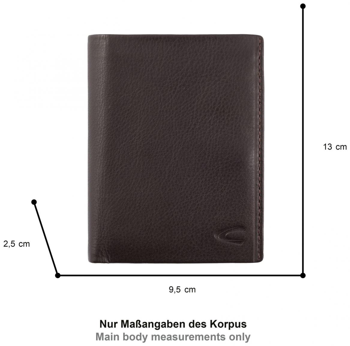 Camel Active Atlanta Lederbörse Herren Brown genarbtes Leder