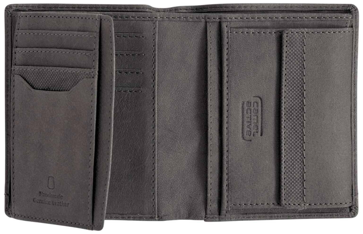 Camel Active Nimbus Herren Brieftasche Leder Charcoal - Dunkelgrau