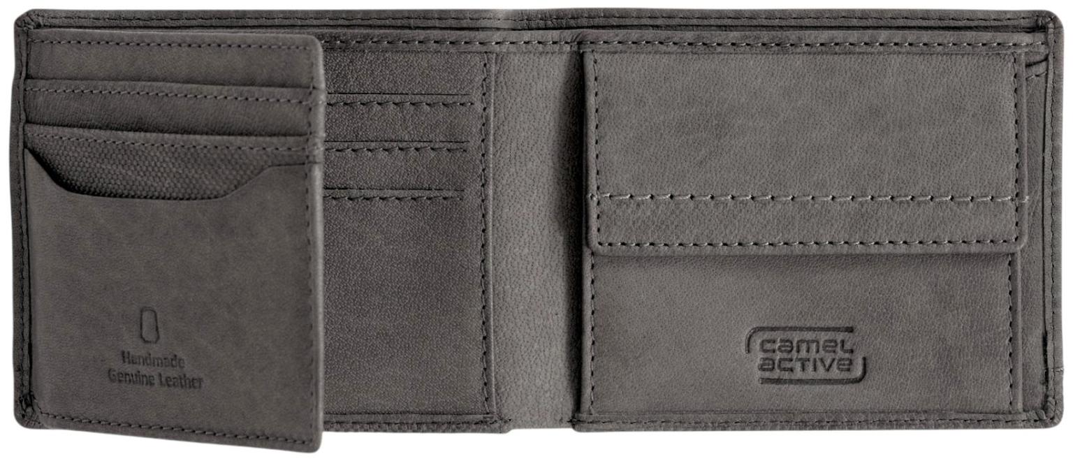 Camel Active Nimbus Herren Geldbörse Leder Charcoal - Dunkelgrau