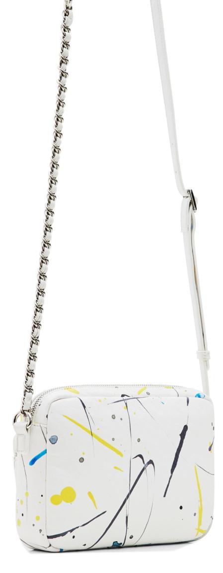 Camera Bag Desigual Silver Splat Cambridge Mini weiß Farbklekse