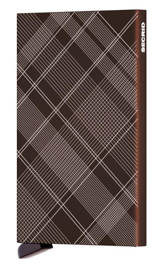 Cardprotector Secrid Metallhülle für Karten Laser Tartan Braun