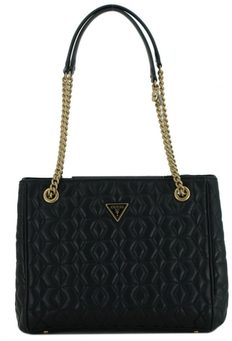 Chain Bag Guess Elenia Girlfriend Carryall schwarz gesteppt