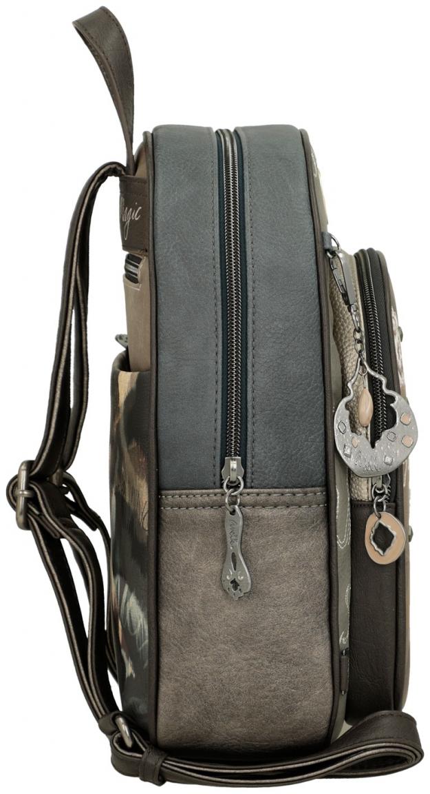 Cityrucksack Anekke Real Stickerei beige taupe Glitzer Nieten