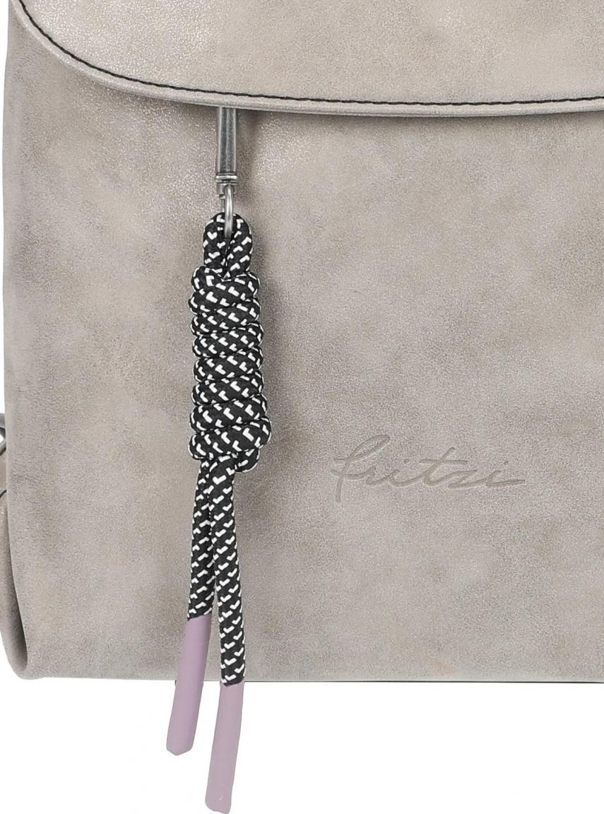 Cityrucksack Bitzi06 Fritzi aus Preußen Metallic Shell Grau vegan