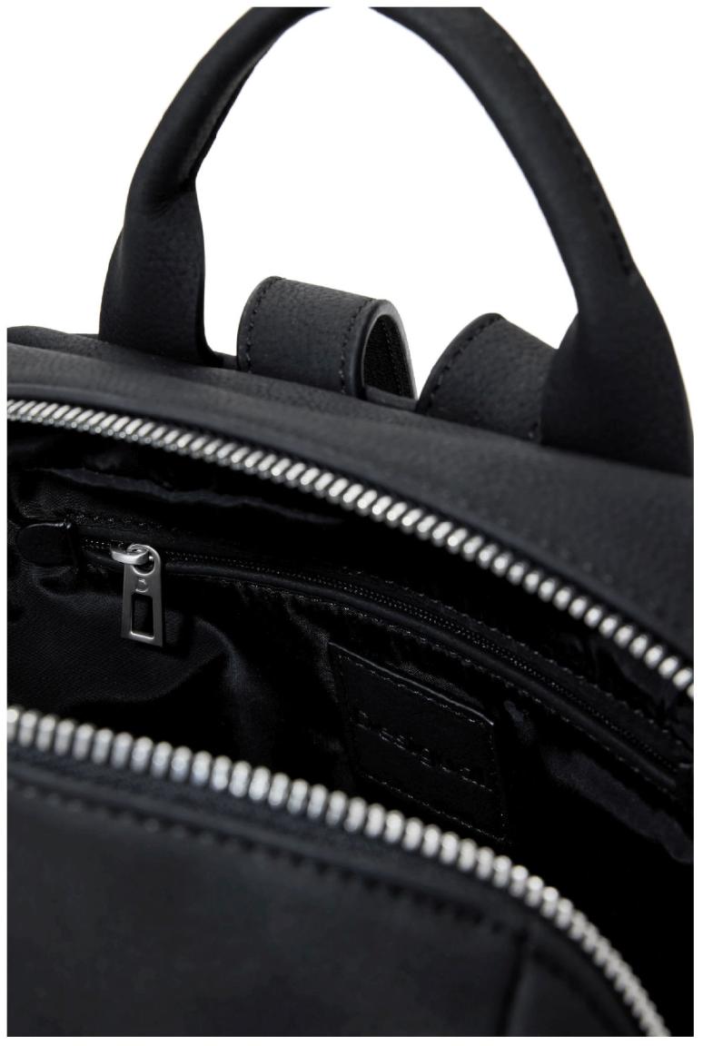 Cityrucksack Desigual schwarz Nieten Chester mini Poker Face filigran