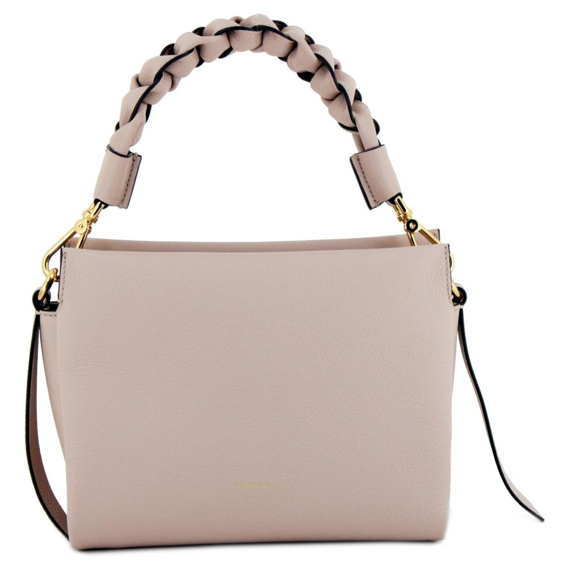 Coccinelle Boheme Small Skin Ledertasche Flechthenkel hellbraun