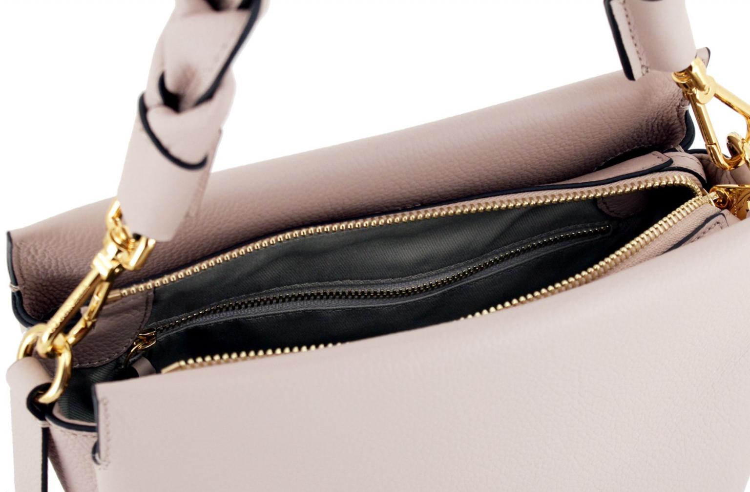 Coccinelle Boheme Small Skin Ledertasche Flechthenkel hellbraun