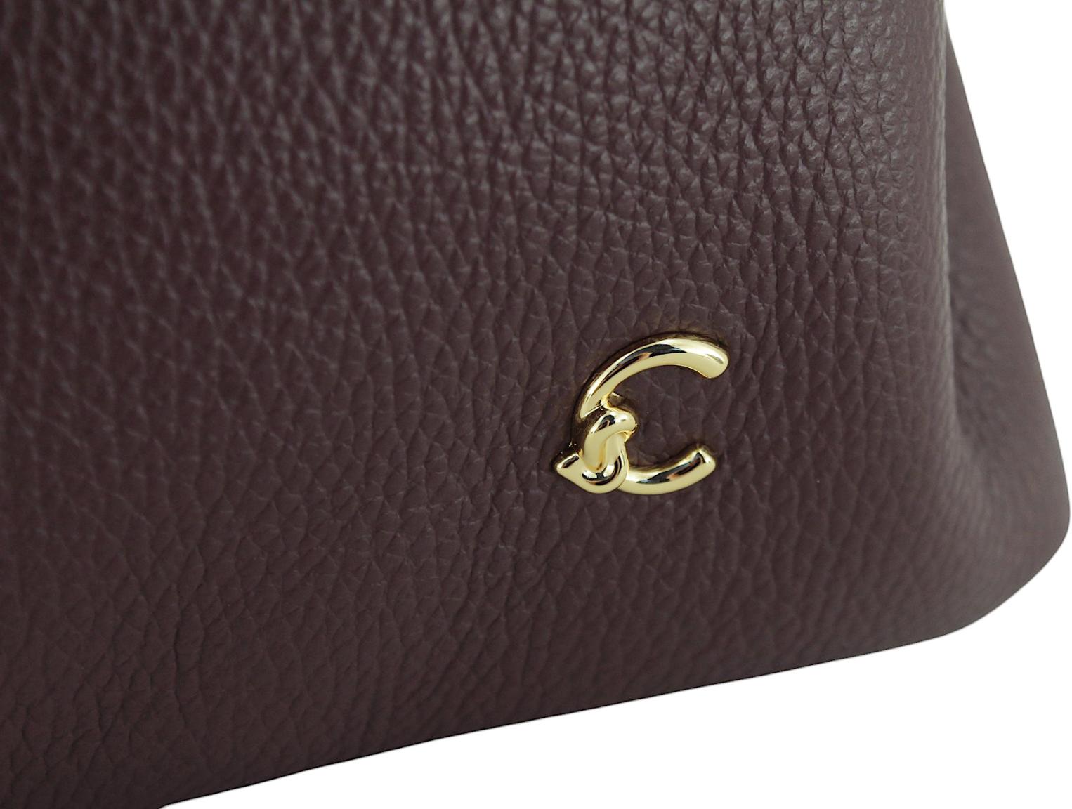 Coccinelle Nell Henkeltasche Leder Berry - Braun