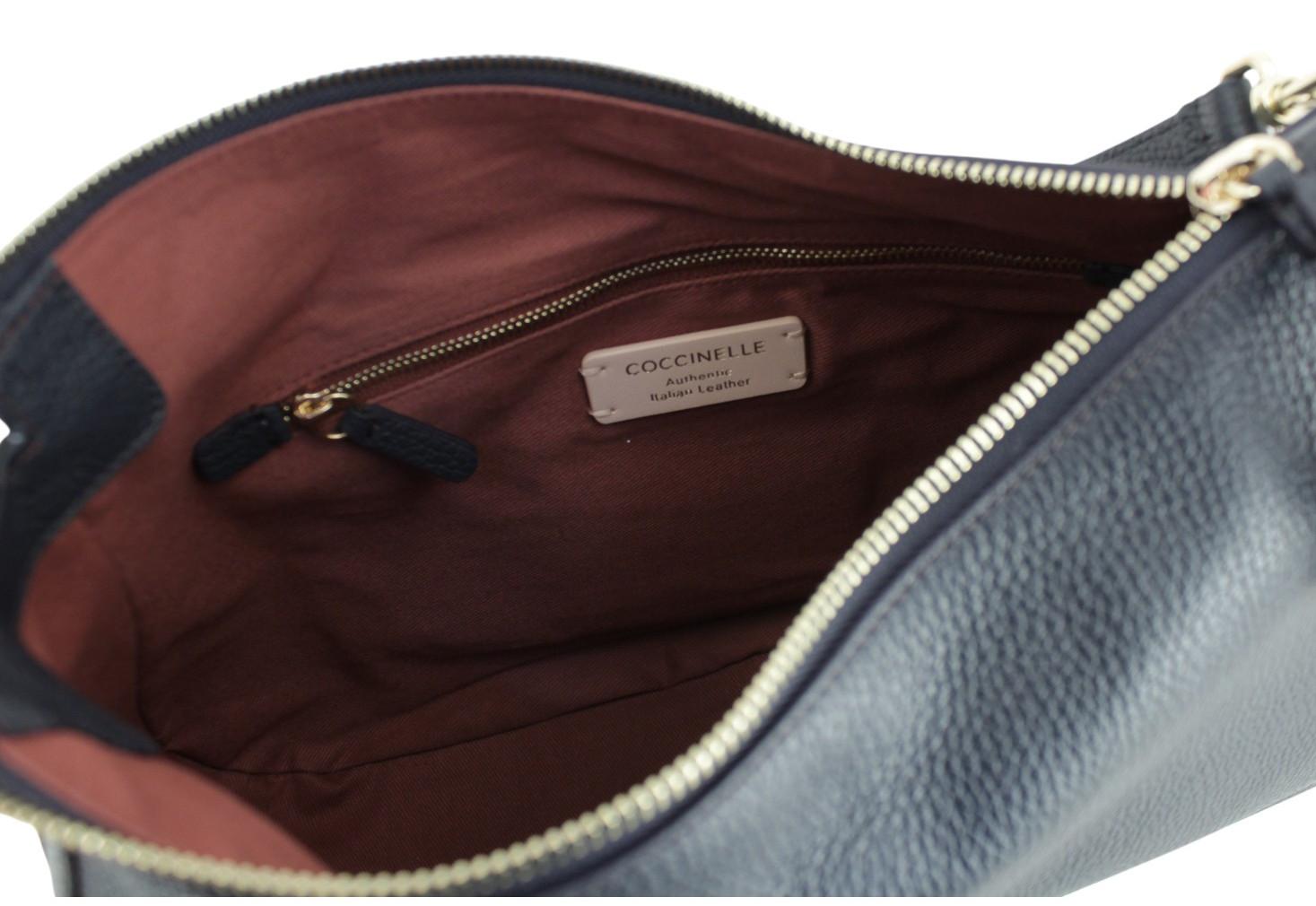 Coccinelle Nory Schultertasche Leder Noir - Schwarz