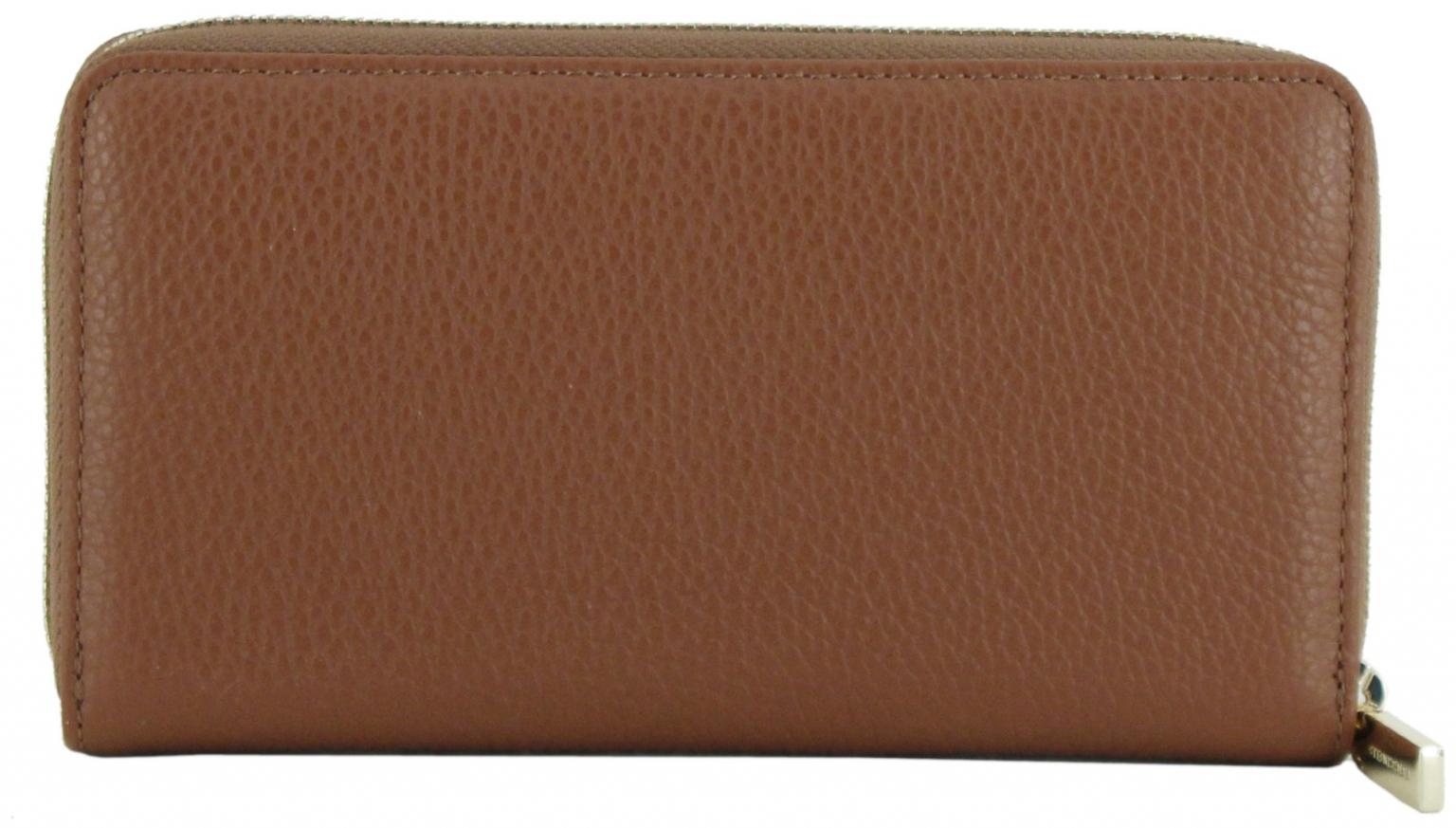 Coccinelle Portemonnaie Metallic Soft Cognac braun Echtleder