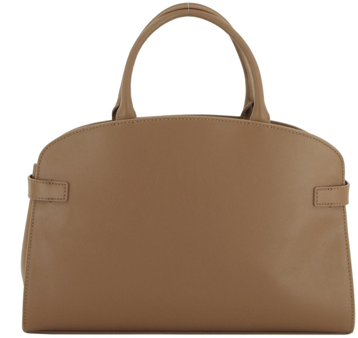 Coccinelle Sabine Suede Kurzgrifftasche Velours Warm Taupe