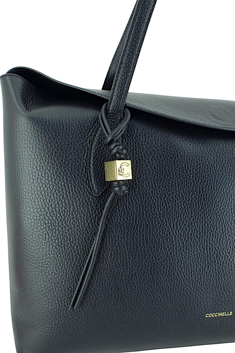 Coccinelle Thess Shoppertasche Leder Noir - Schwarz