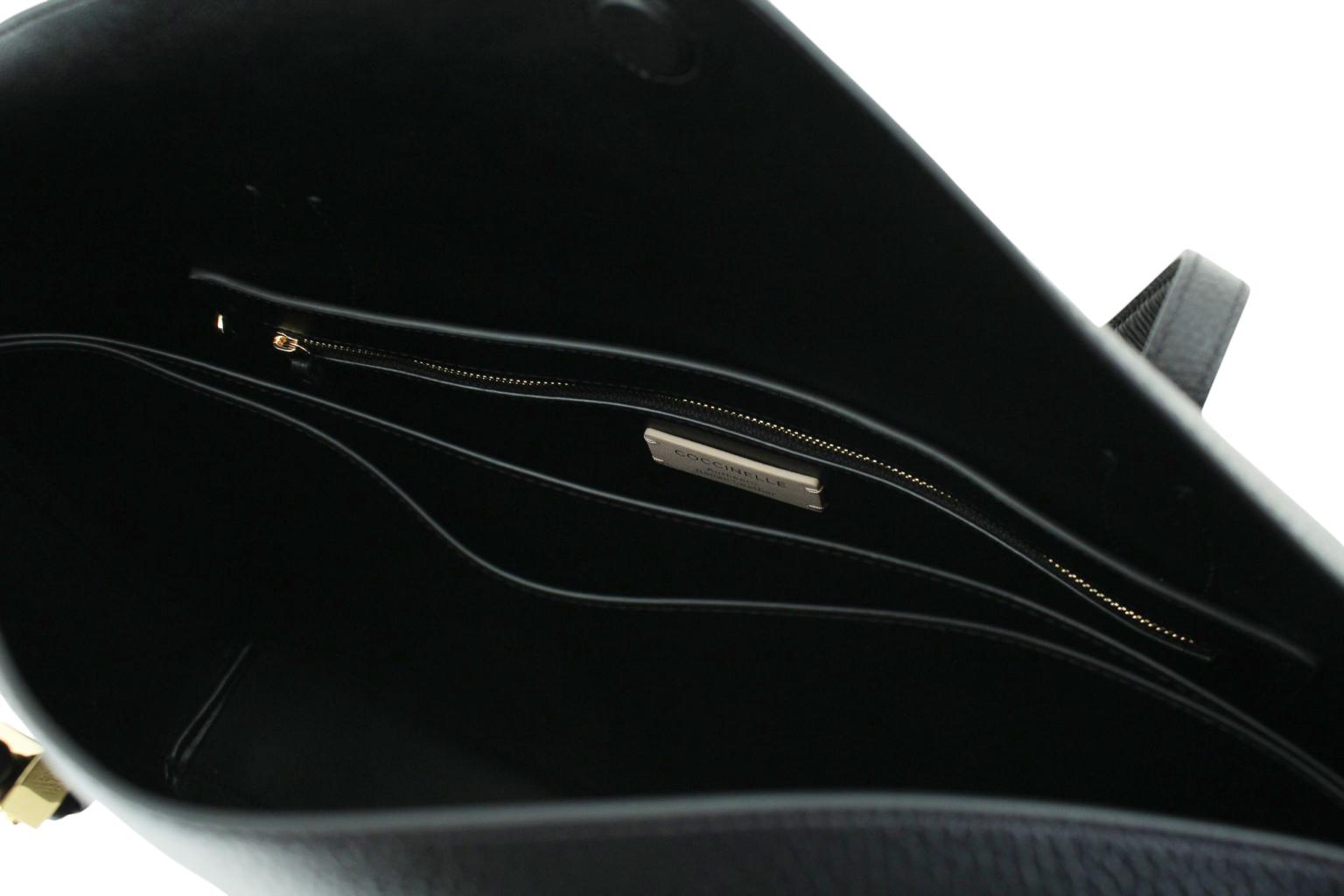 Coccinelle Thess Shoppertasche Leder Noir - Schwarz