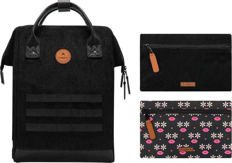 Cordsamt Schwarz Cabaia Black Backpack Brighton