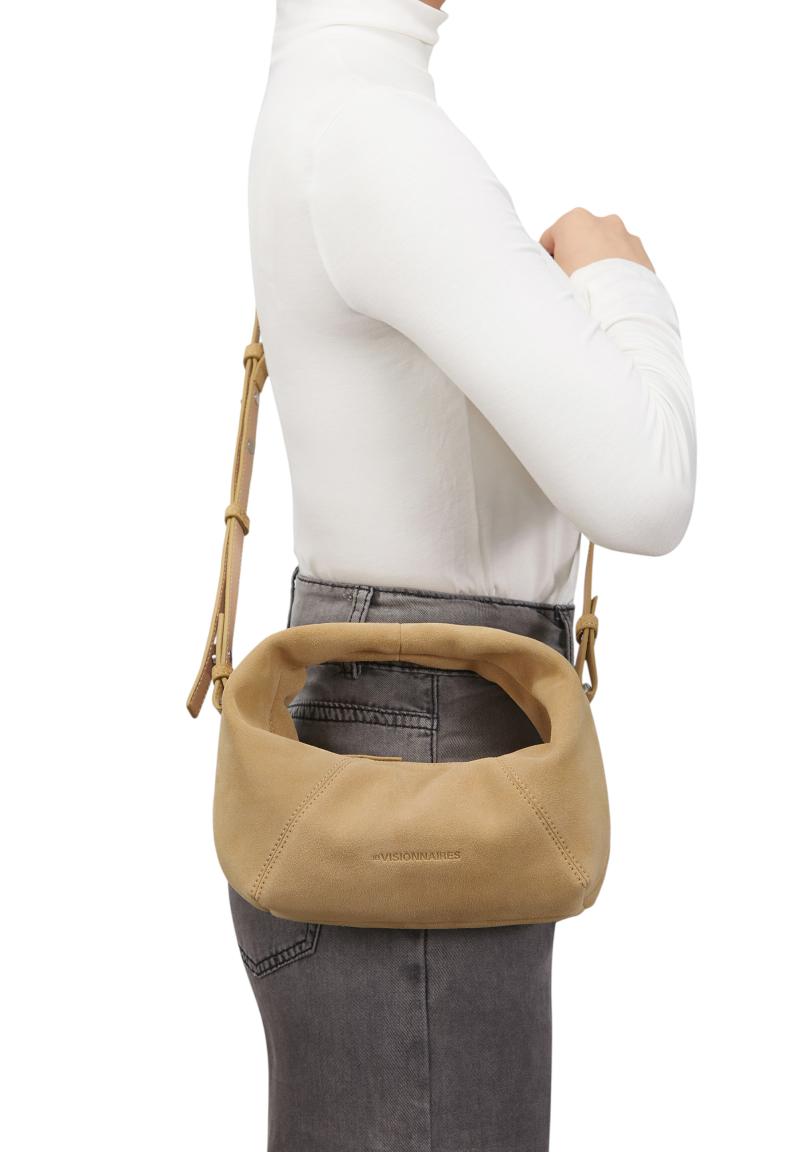 Croissant Bag Veloursleder Les Visionnaires Icon Cozy camel