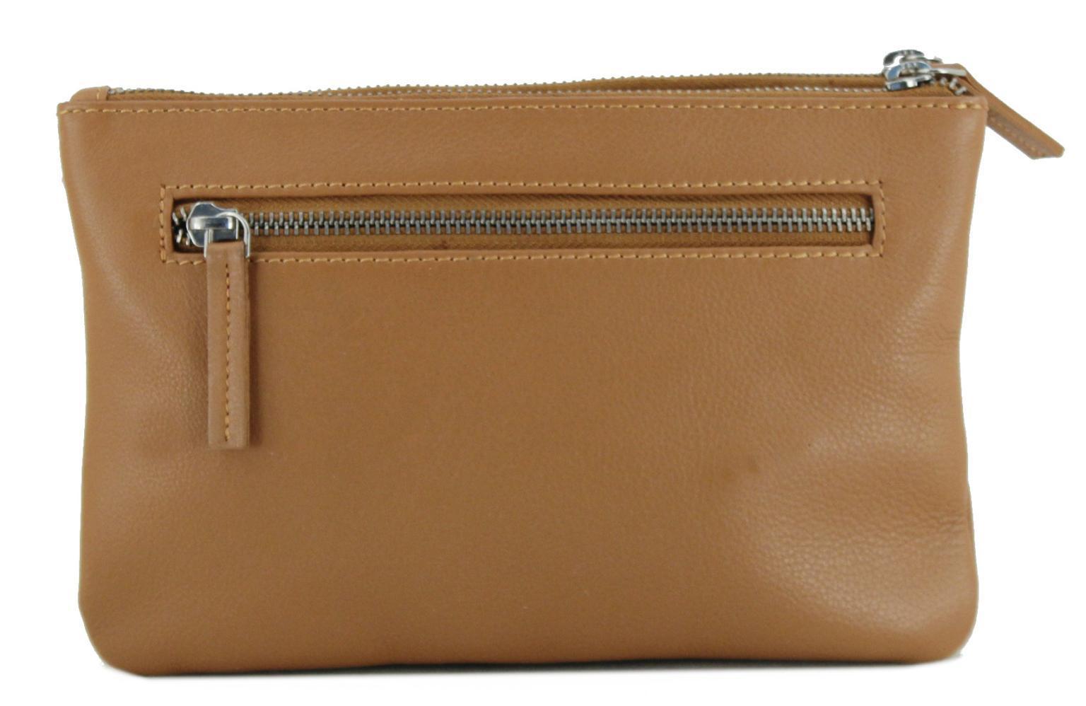 Crossbody Bag dunkelgrau Leder zweigeteilt 365 d.a.y.s Tina Grey