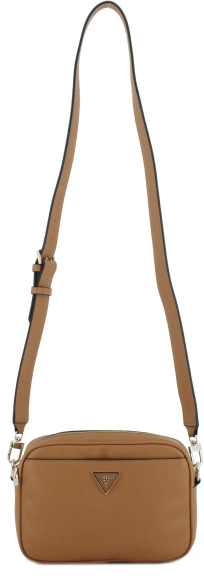 Crossbodytasche Guess Meridian Cognac braun Markenemblem