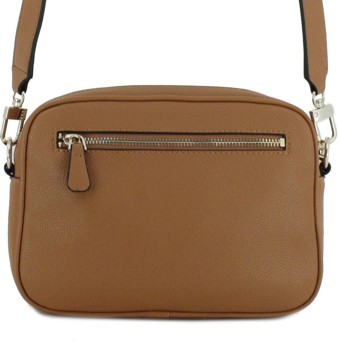 Crossbodytasche Guess Meridian Cognac braun Markenemblem