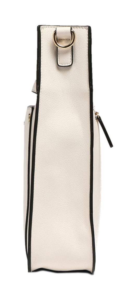 Crossover Tasche Ilga L.Credi Munich Metallapplikation helles Beige Ivory