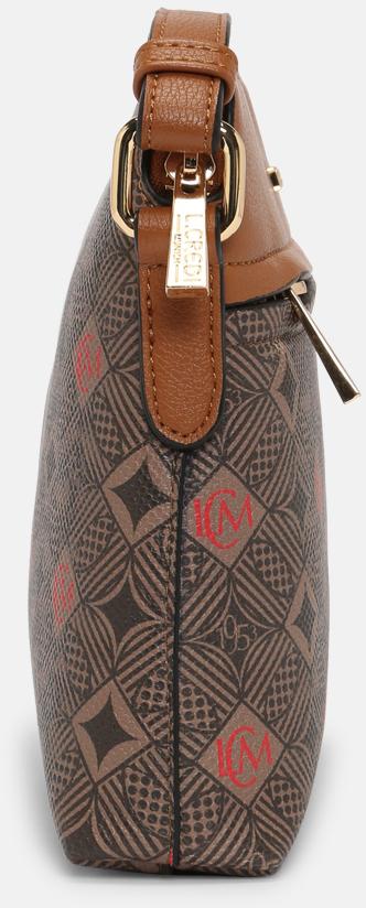 Crossovertasche Alloverprint Monogramm L.Credi Kiana Braun Multi