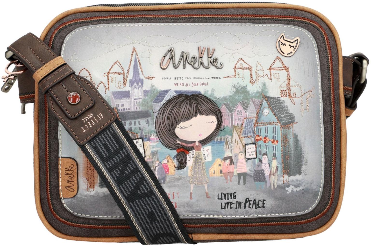 Crossovertasche Anekke Voice Stickerei dreigeteilt Glitzer