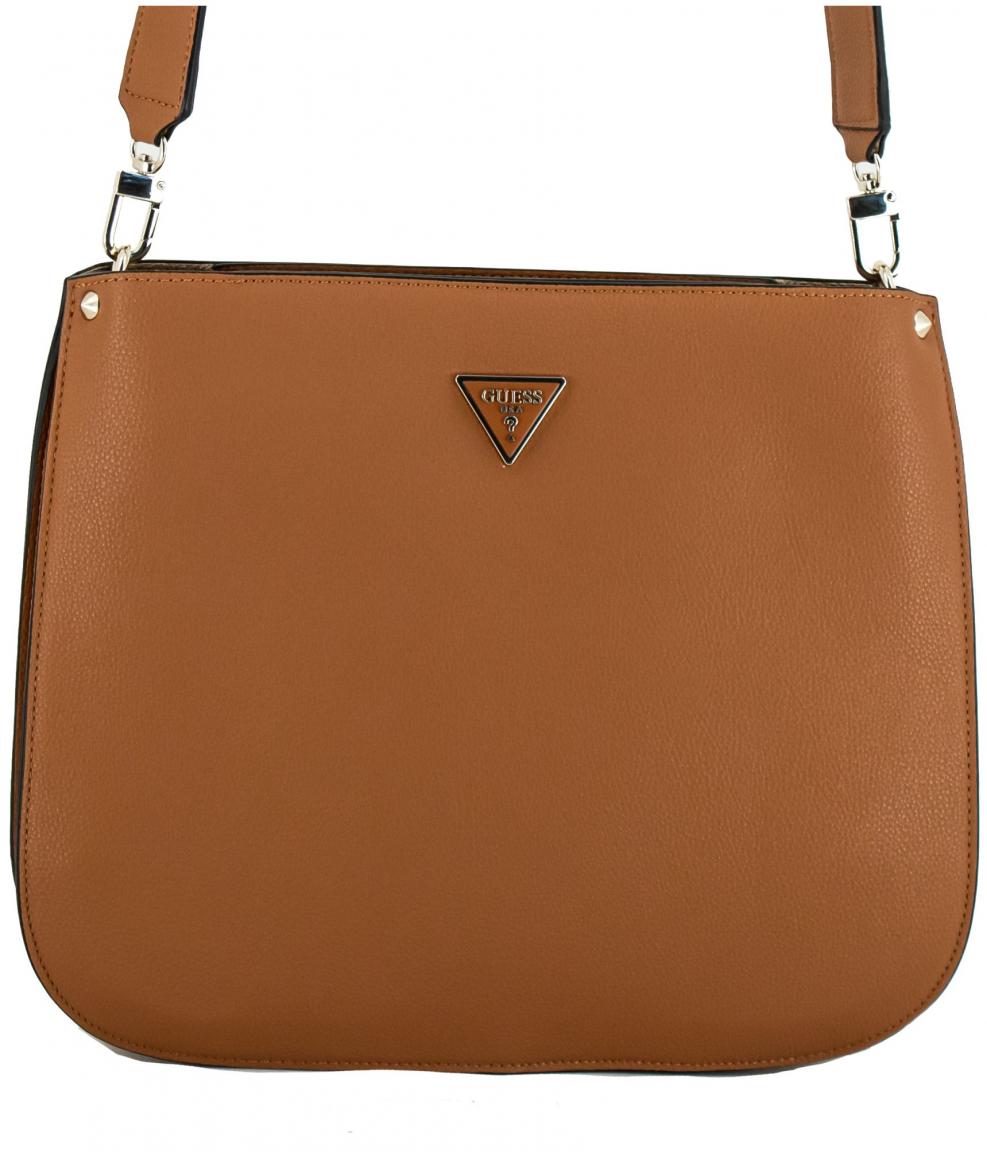 Crossovertasche Meridian Latte Logo Guess Alloverprint