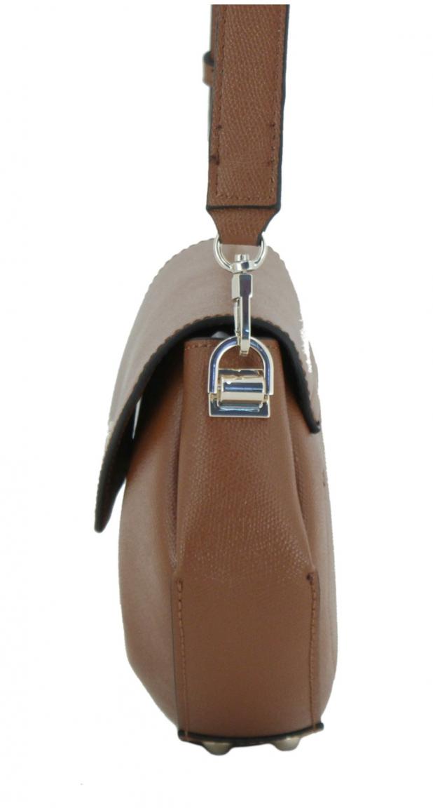 Crossovertasche Saffianooptik schwarz Guess Amorette Überschlag