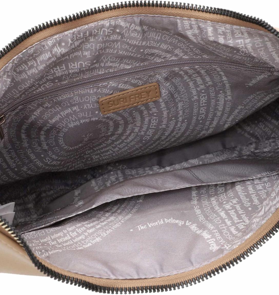 Crossovertasche Tiffany Suri Frey Flechtriemen Taupe