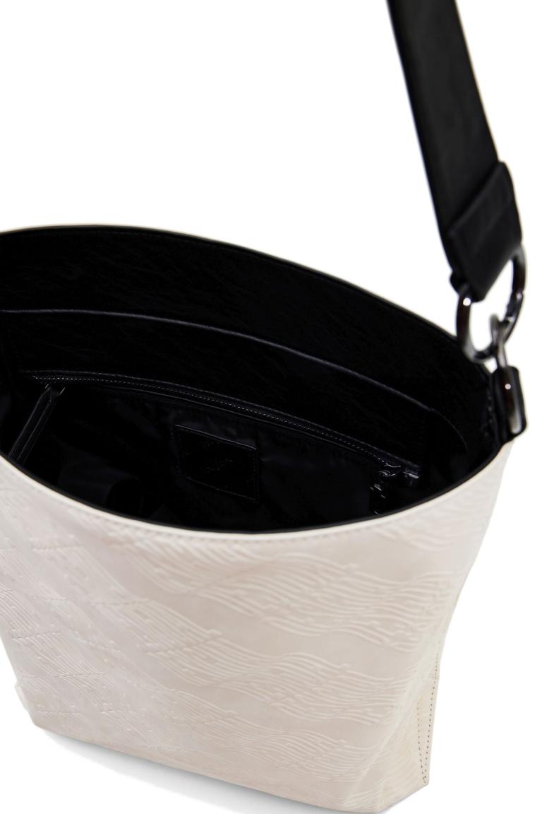 Crossovertasche mit Henkelwahl Desigual Butan Logorama Alloverprägung Beige