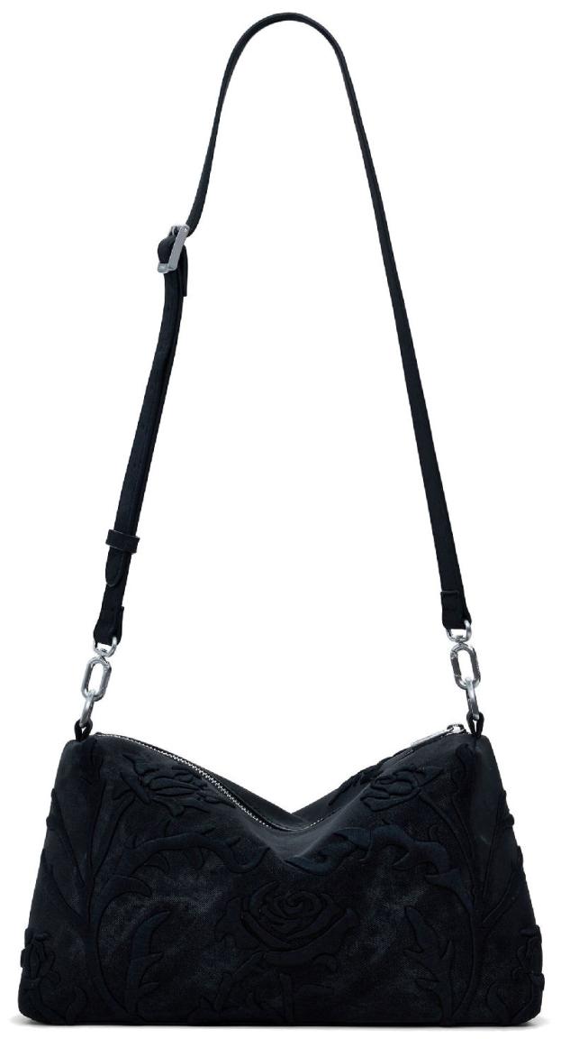 Crossovertasche schwarz Desigual Floral feminin Bergamo negro