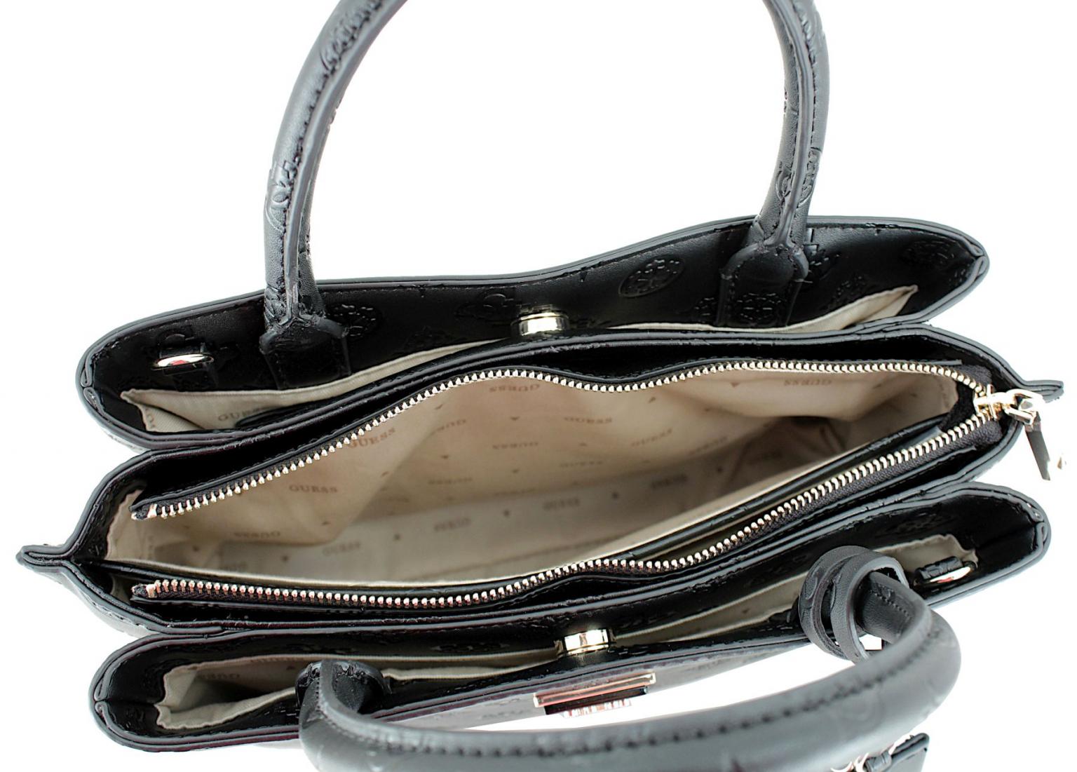 Damen Handtasche mit Logoprägung Guess Jena Taupe
