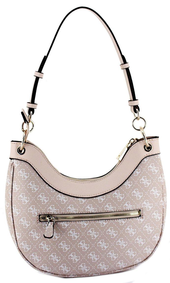 Damen Hobobag Guess Kasinta 4G Printdesign Coal Multi Grau Schwarz