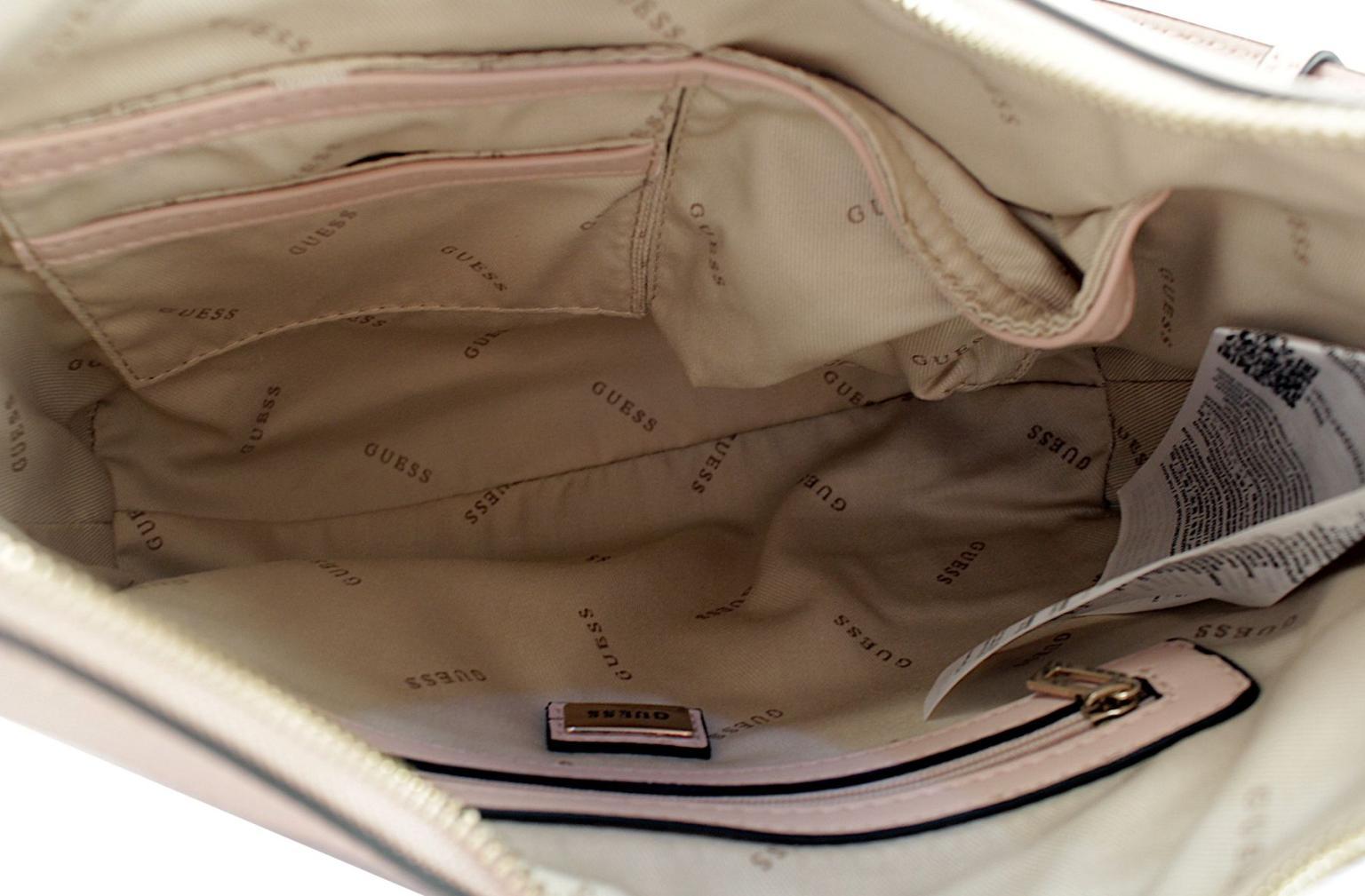 Damen Hobobag Guess Kasinta 4G Printdesign Coal Multi Grau Schwarz