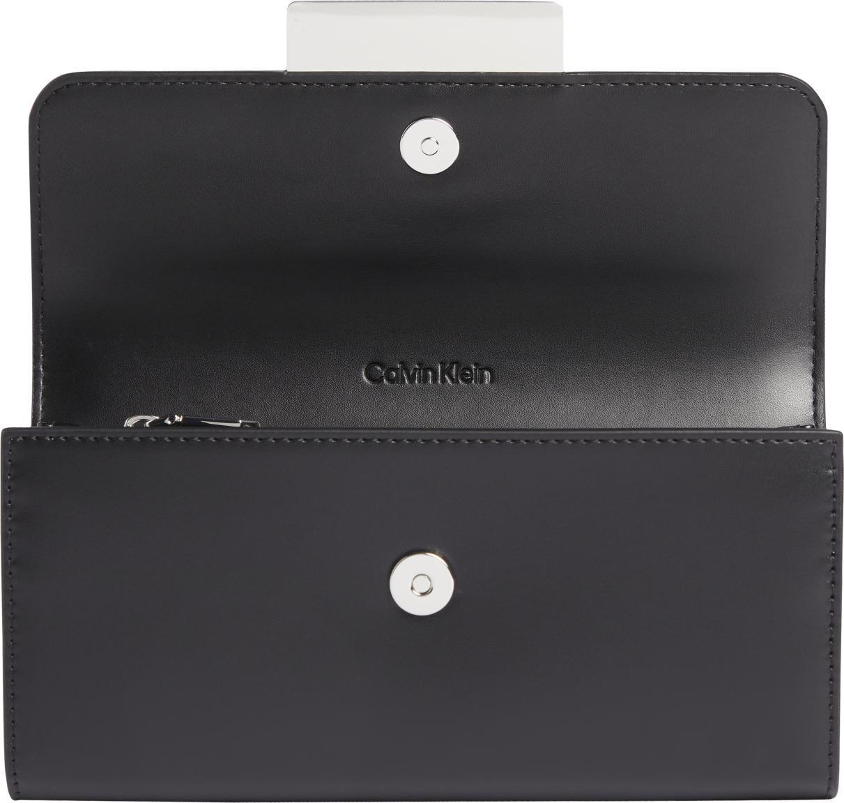 Damen Portmonee Calvin Klein Core Trifold LG Black Silver RFID