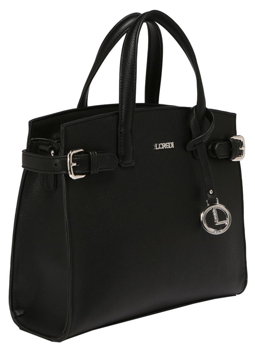 Damen Satchel Isante L.Credi Black Schwarz Gürtel