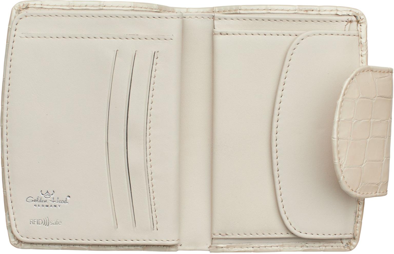 Damenbörse Golden Head Cayenne Kroko Creme Beige Lack
