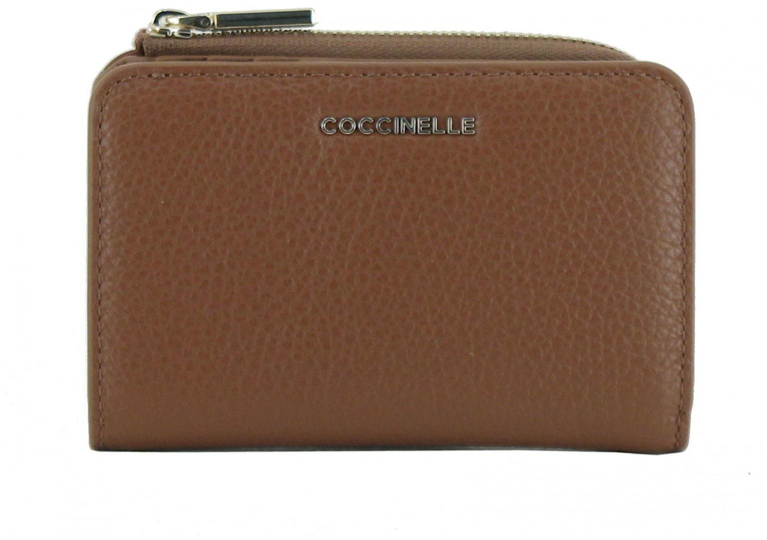 Damenbörse schwarz Leder Metallic Soft Small Coccinelle Noir