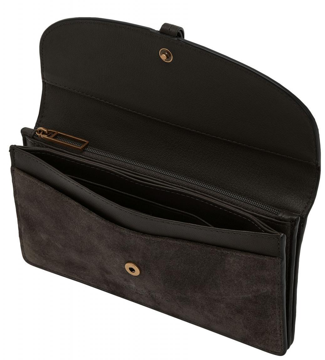 Damenbrieftasche dunkelbraun Liebeskind Berlin Fab Suede Slam Dark Chocolate RFID Schutz
